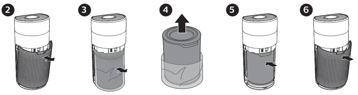 PHILIPS AC3055 Air Purifier with HEPA Filter Ultra Quiet Operation Wifi App - back cover