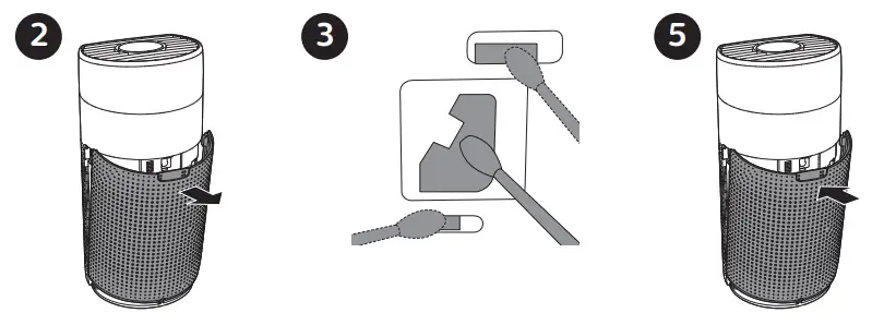 PHILIPS AC3055 Air Purifier with HEPA Filter Ultra Quiet Operation Wifi App - power