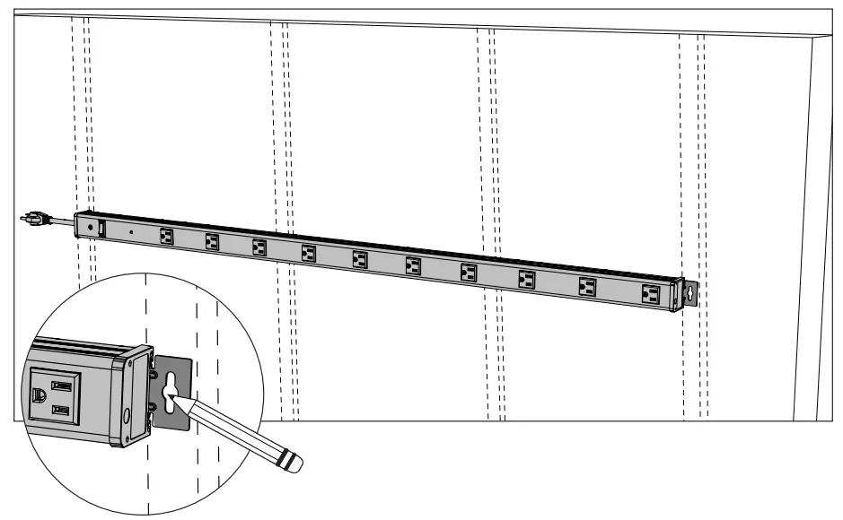 NEWAGE 10-Outlet Power Strip with Surge ProtectionFig8