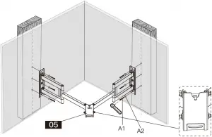 PERLESMITH Large Corner TV Wall Mount 2A - 4