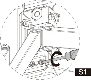 Adjustments - Tighten 2 bolts [S1]