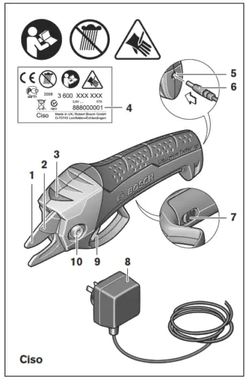 BOSCH 825306 Ciso Cordless Shears - fig