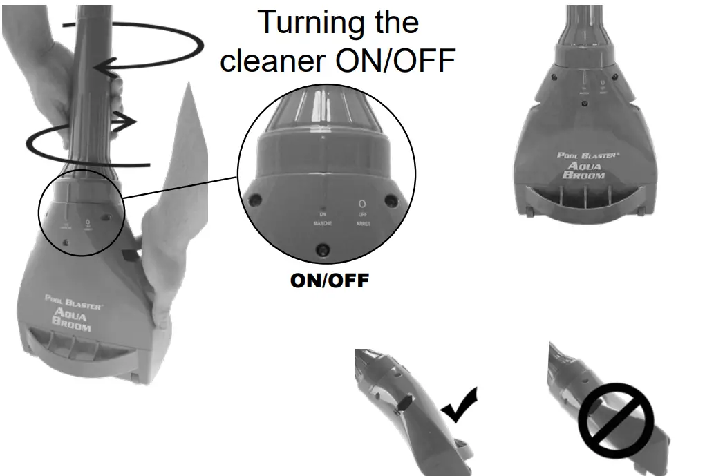 POOL BLASTER Aqua Broom XL Ultra Cordless Pool &amp Spa Vacuum Cleaner - fig