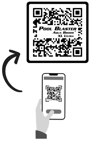 POOL BLASTER Aqua Broom XL Ultra Cordless Pool &amp Spa Vacuum Cleaner - qr code