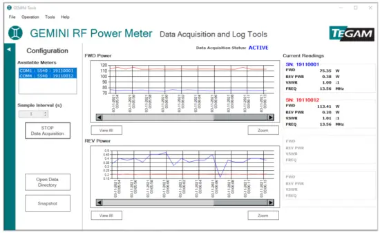 TEGAM 5500 Series Power Meter - Window