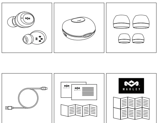 MARLEY EM-JE131 Champion True Wireless Earbuds with Microphone 1`