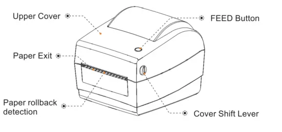 RONGTA RP410 4 Inch Label Barcode Printer - fig4