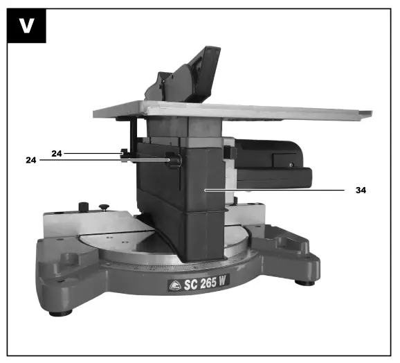 Installing the stationary safety guard