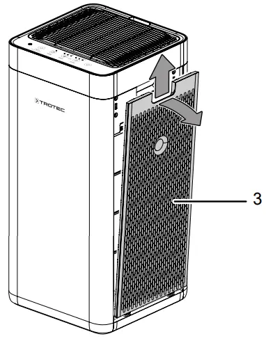 Changing the HEPA carbon filter