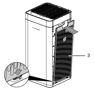Changing the HEPA carbon filter