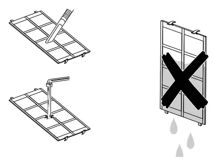 Cleaning the pre-filters 