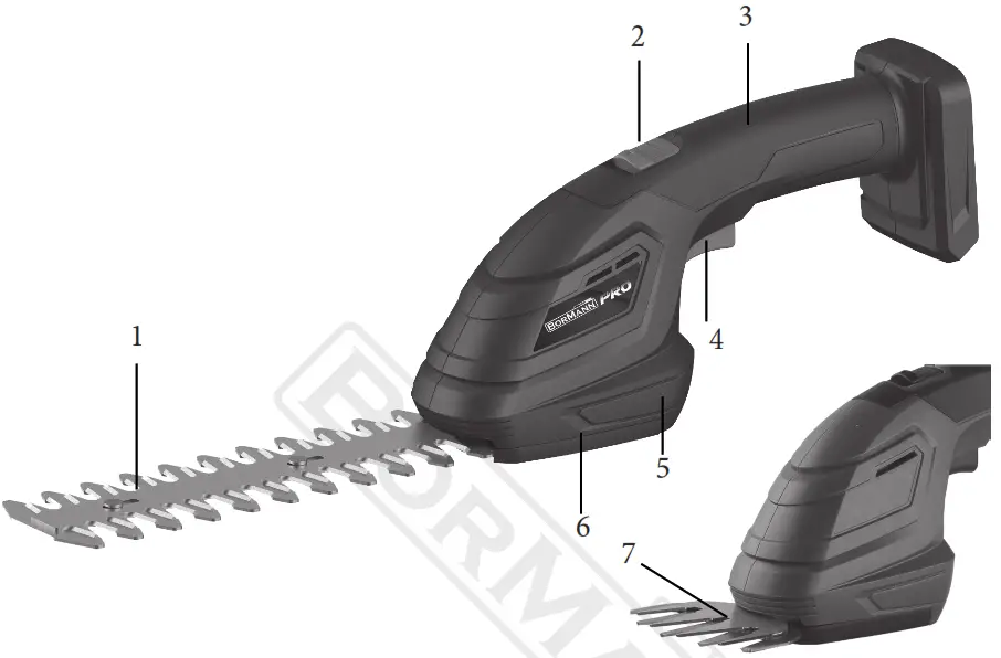 BORMANN PRO BBP4400 Battery Grass Scissors - Parts