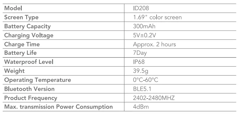 oraimo ID208 Smartwatch FIG 1