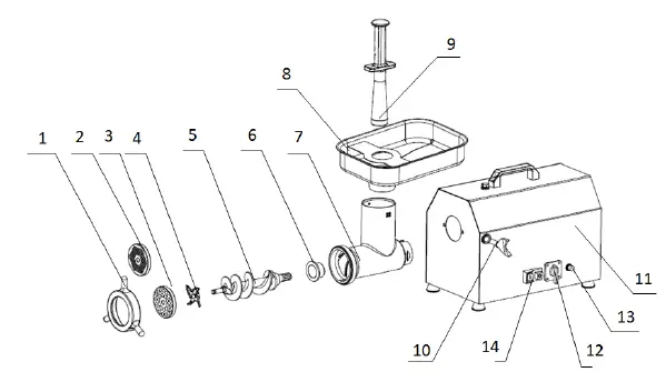 ggmgastro FMFC450 Commercial Meat Mincer - Copy