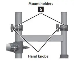 V-Drums TD-1 Double Mesh Kit Installation Guide - Attach mount holders to the top of the stand