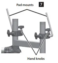V-Drums TD-1 Double Mesh Kit Installation Guide - Attach the pad mounts to mount holder