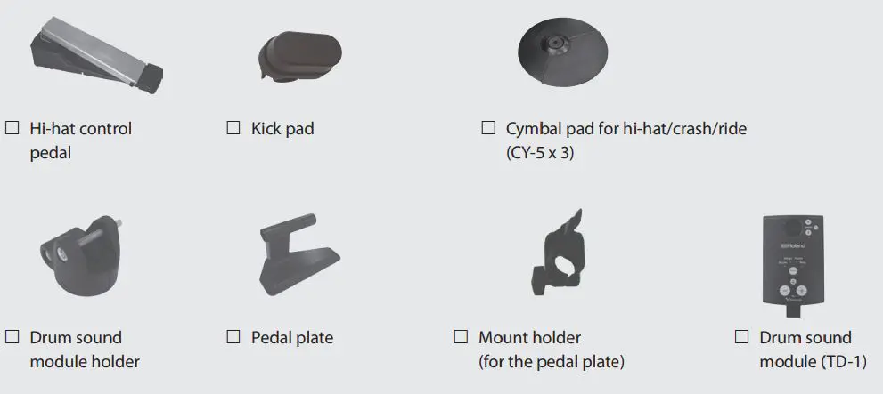 V-Drums TD-1 Double Mesh Kit Installation Guide - Drum sound module Pads Others