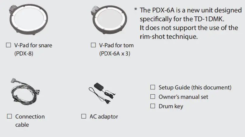 V-Drums TD-1 Double Mesh Kit Installation Guide - Drum sound module Pads Others