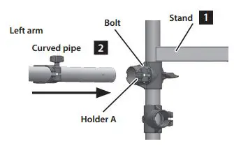 V-Drums TD-1 Double Mesh Kit Installation Guide - Use a drum key to loosen bolt of the holder A