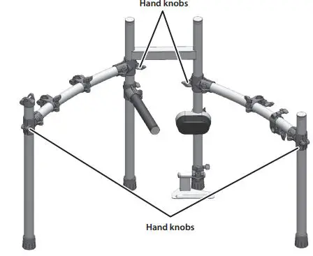 V-Drums TD-1 Double Mesh Kit Installation Guide - Verify that the four vertical pipes are truly vertical