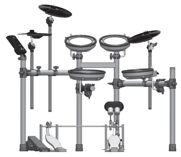 V-Drums TD-1 Double Mesh Kit Installation Guide - When using a twin pedal