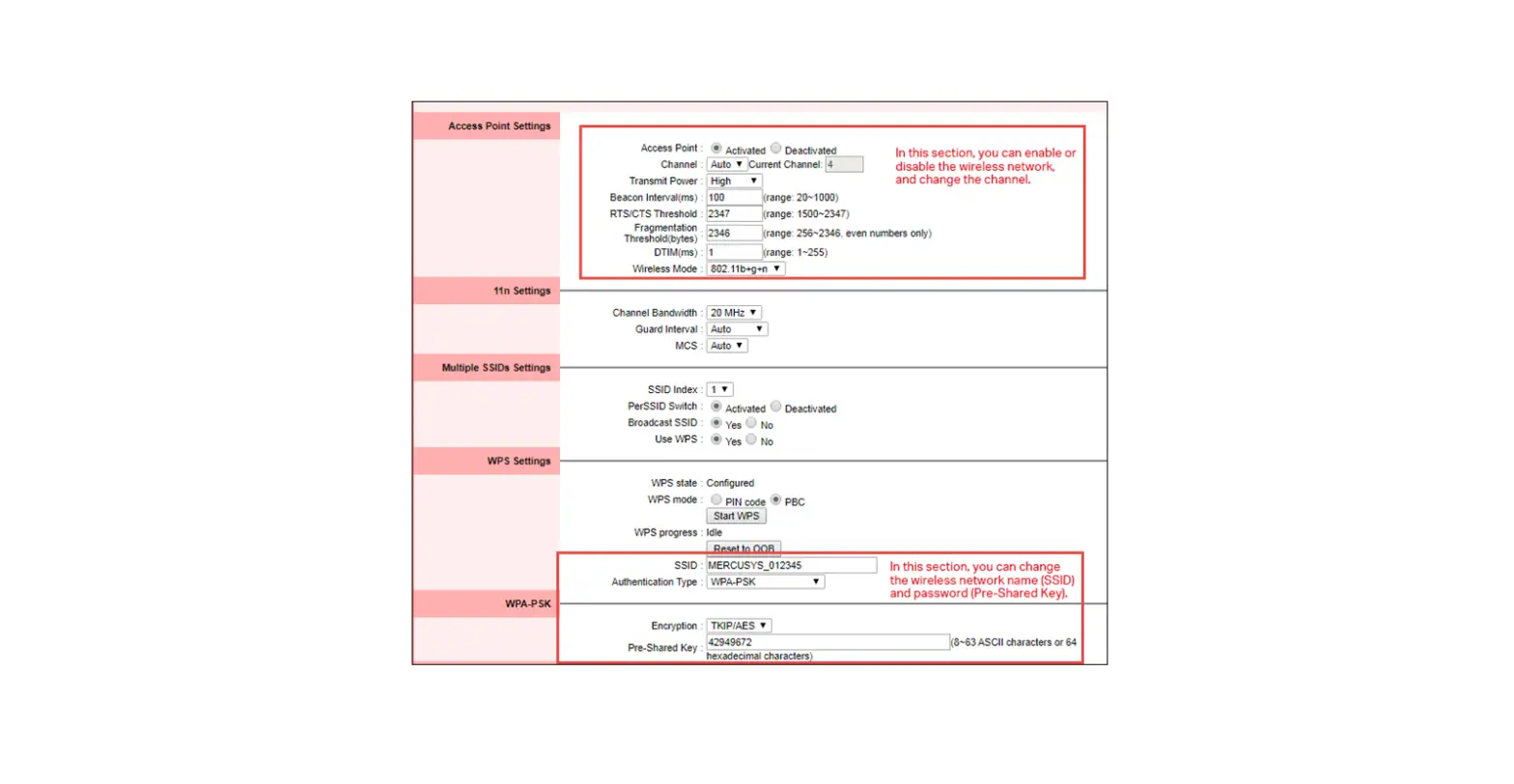 How To Change The Wireless Settings Of The Mercusys Adsl Modem Router