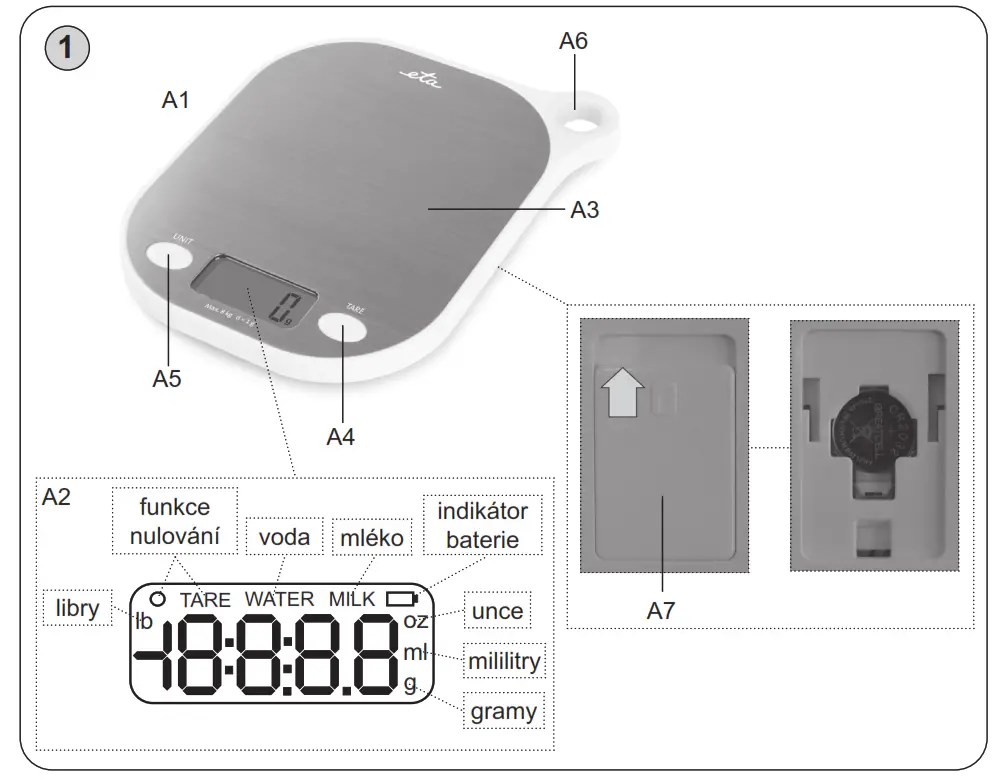 eta Grami 3777 90000 Digital Kitchen Scale - Fig