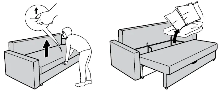IKEA 692.167.57 FRIHETEN Sleeper Sectional 3 Seat with Storage-2