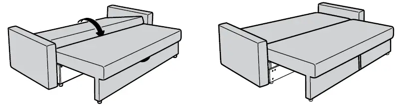 IKEA 692.167.57 FRIHETEN Sleeper Sectional 3 Seat with Storage-3