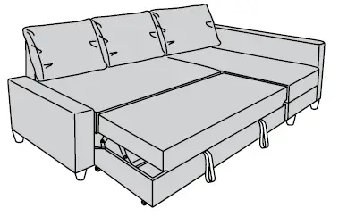 IKEA 692.167.57 FRIHETEN Sleeper Sectional 3 Seat with Storage-5