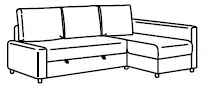 IKEA 692.167.57 FRIHETEN Sleeper Sectional 3 Seat with Storage-7