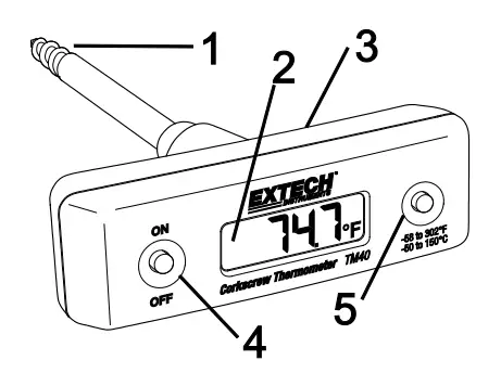 EXTECH-TM40-Corkscrew-Stem-Thermometer-FIG1