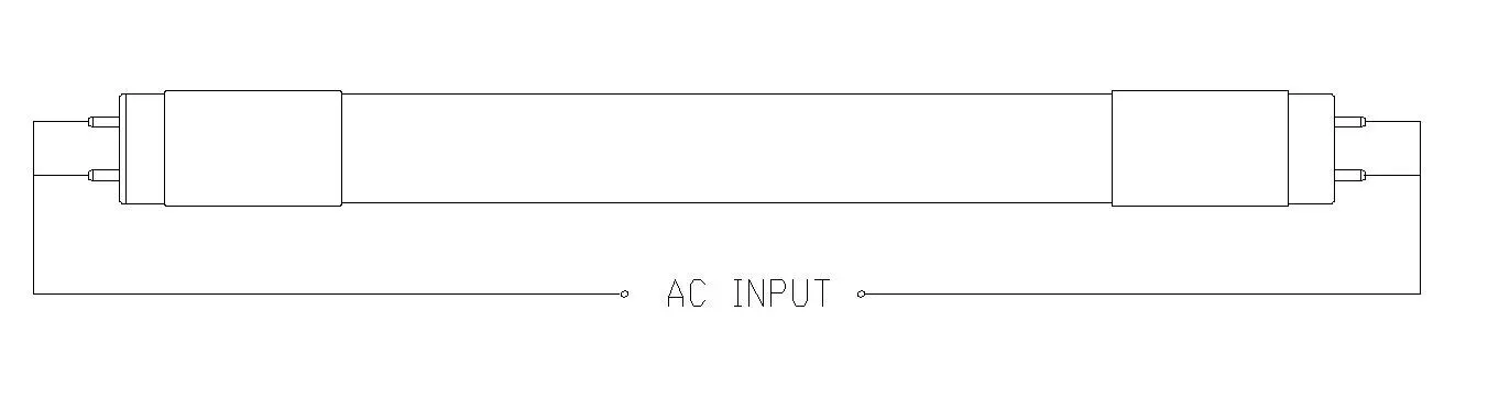 BRAUN T8 EZ5 GS 4FT 15W 30K C 4FT Universal Fit LED Tube - ac input