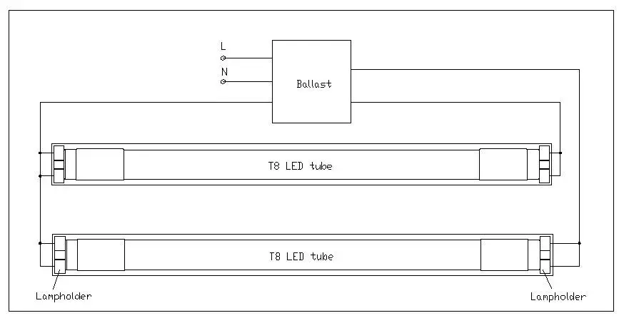 BRAUN T8 EZ5 GS 4FT 15W 30K C 4FT Universal Fit LED Tube - circukit 2