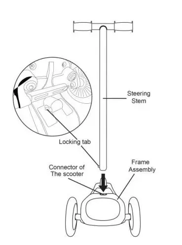 LIGHTNING SCOOTER SCOOTER - ASSEMBLE THE HANDLE BAR