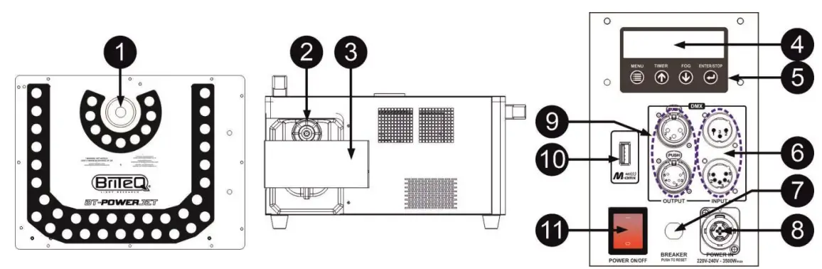 BriTeQ B04750 BT-POWERJET Extremely Powerful Vertical Fogger - fig 1