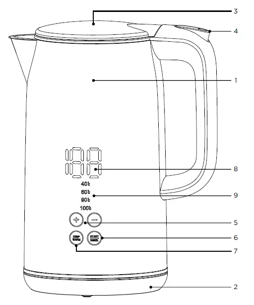 BOURGINI 23.5011.00.00 1.7L Cool Touch Digital Kettle-1