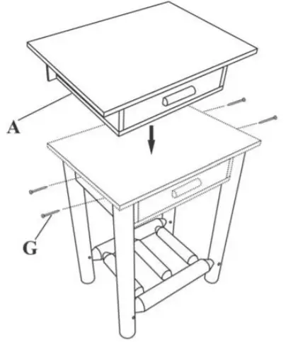 CASTLECREEK Log End Table - STEP4