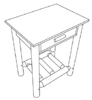 CASTLECREEK Log End Table