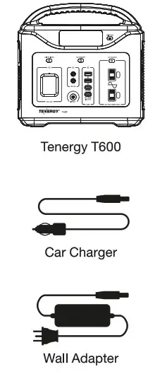 TENERGY T600 Portable Power Station - in the box