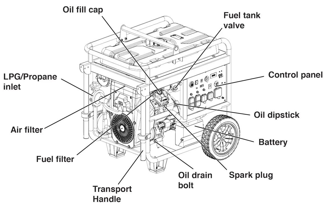 Westinghouse WGen12000DFc Dual Fuel Portable Generator - fig9