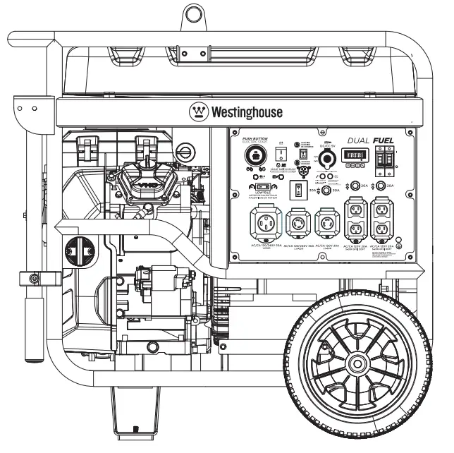 Westinghouse WGen12000DFc Dual Fuel Portable Generator