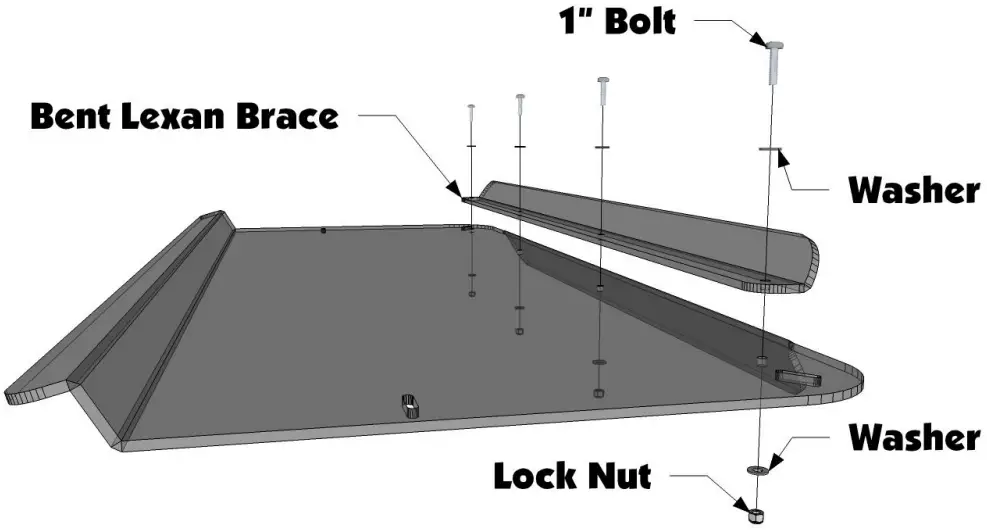 FALCON RIDGE KAW 610 WD05 Aero Vent 2 Piece Lexan Windshield - Overview 1