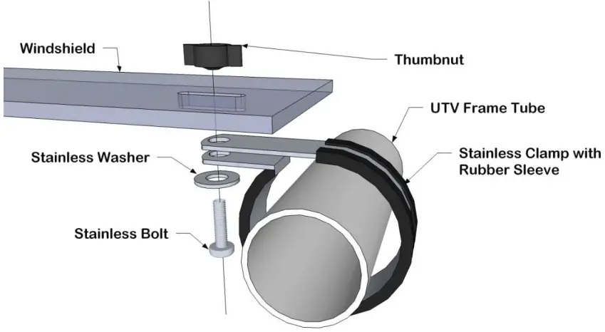 FALCON RIDGE KAW 610 WD05 Aero Vent 2 Piece Lexan Windshield - Overview
