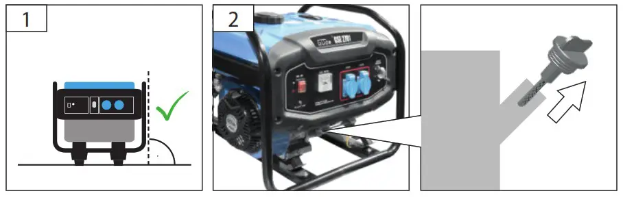 Gude GSE 2701 Power Generator - Starting up the machine 2