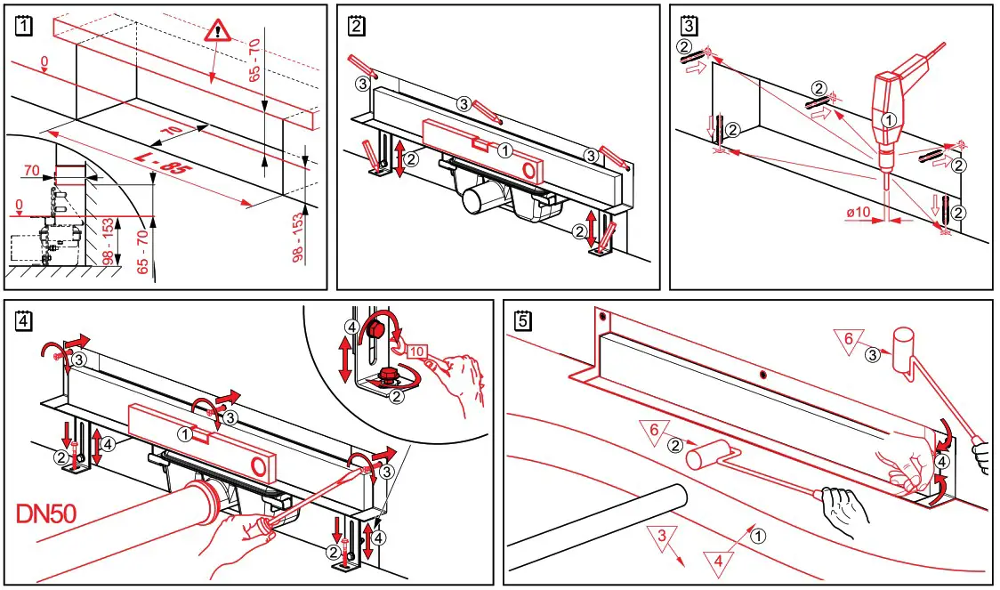 ALCA PLAST APZ5 Spa Linear Shower Drain - spare parts 2