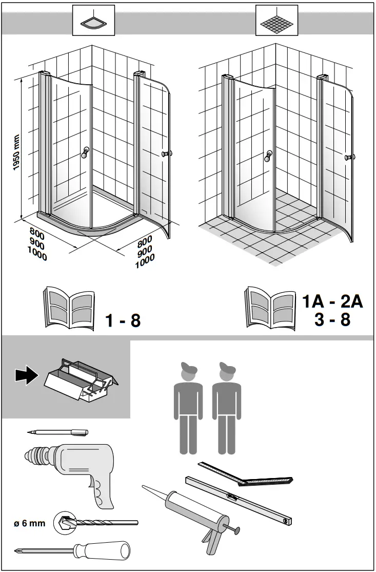 GUSTAVSBERG Skandic KR 100 Shower - fig 2