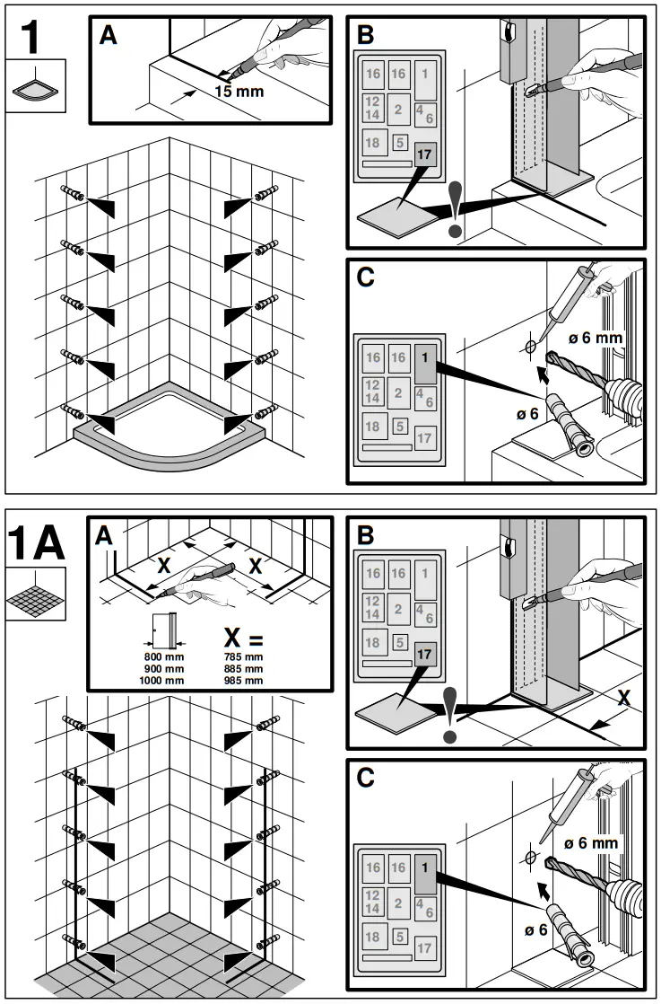 GUSTAVSBERG Skandic KR 100 Shower - fig 4