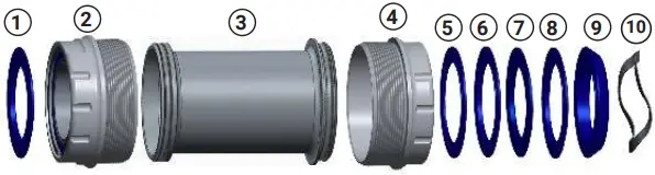 PRAXIS M30 T47 E.B. Bottom Bracket A01