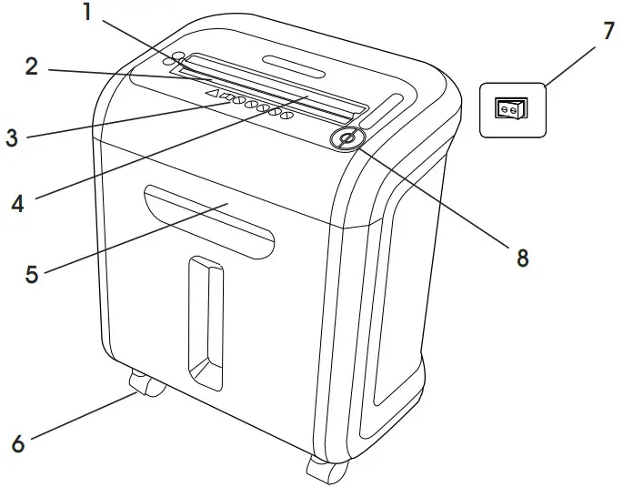 ULINE H-2606 Fellowes PS-79Ci Paper Shredder -PARTS